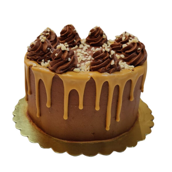 Gluten Free Snickers Reeses Cake