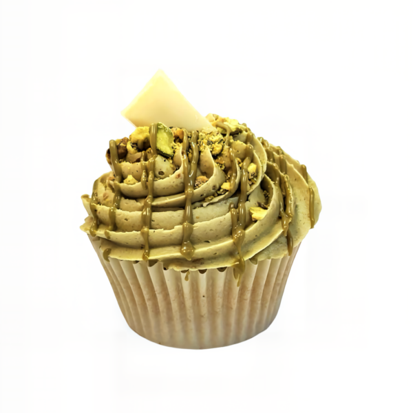 Pistachio and White Chocolate Cupcake